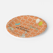 オレンジチルドレン誕生日プレート ペーパープレート (アングル)