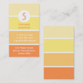 オレンジチ絵を描ップモノグラムモダンパーソナル通話 名刺 (正面/裏面)