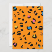 オレンジツインズプールパーティー誕生日スプラッシュヒョウ 招待状 (裏面)