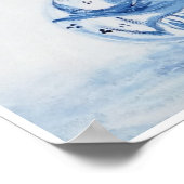 オレンジツリートピアリーブルージンジャージャールアートプリント ポスター (角)