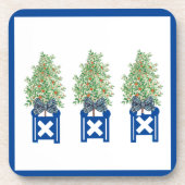 オレンジツリートピアリーブルーチノワセリー コースター (正面)