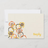 オレンジツリーリングや輪秋秋の結婚式RSVPカード 出欠カード (裏面)