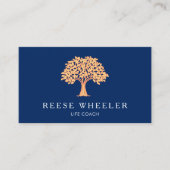 オレンジツリーロゴライフコーチ健康と健康 名刺 (正面)