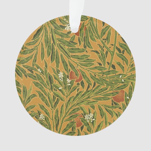 オレンジツリーヴィンテージカラフルフローラ オーナメント (正面)