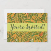 オレンジツリーヴィンテージカラフルフローラ 招待状 (正面)