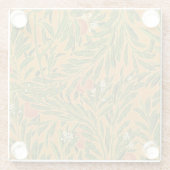 オレンジツリーヴィンテージ壁紙パターンアールヌーボー ガラスコースター (裏面)