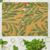 オレンジツリーヴィンテージ壁紙パターンアールヌーボー キッチンタオル (折り畳み)