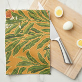 オレンジツリーヴィンテージ壁紙パターンアールヌーボー キッチンタオル (四つ折り)
