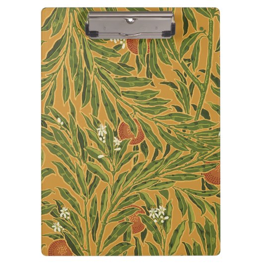 オレンジツリーヴィンテージ壁紙パターンアールヌーボー クリップボード (正面)