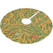 オレンジツリーヴィンテージ壁紙パターンアールヌーボー ブラッシュドポリエステルツリースカート (アングル)