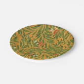 オレンジツリーヴィンテージ壁紙パターンアールヌーボー ペーパープレート (アングル)