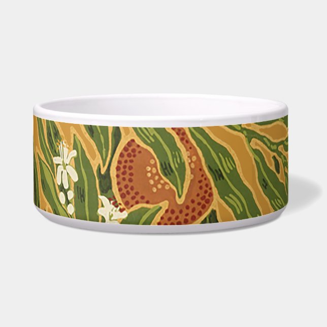 オレンジツリーヴィンテージ壁紙パターンアールヌーボー ボウル (正面)