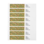 オレンジツリーヴィンテージ壁紙パターンアールヌーボー ラップアラウンド宛名ラベル (シート)