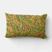 オレンジツリーヴィンテージ壁紙パターンアールヌーボー ランバークッション (裏面)