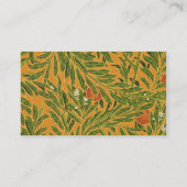 オレンジツリーヴィンテージ壁紙パターンアールヌーボー 名刺 (裏面)