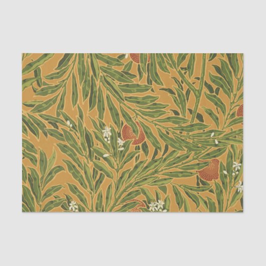 オレンジツリーヴィンテージ壁紙パターンアールヌーボー 薄葉紙 (正面)