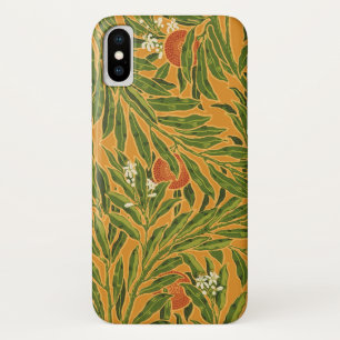 オレンジツリーヴィンテージ壁紙パターンアールヌーボー iPhone X ケース