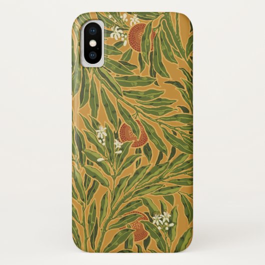 オレンジツリーヴィンテージ壁紙パターンアールヌーボー Case-Mate iPhoneケース (裏面)