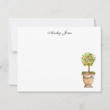 オレンジツリー柑橘類トピアリーイラストレーションノート