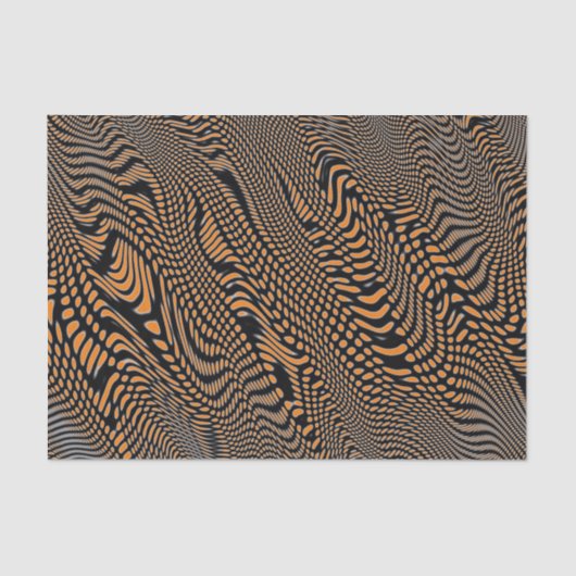 オレンジティッシュペーパーハロウィーンブラックサイケデリカン 薄葉紙 (正面)