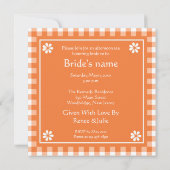 オレンジティーパーティーブライダルシャワー 招待状 (裏面)