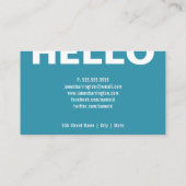 オレンジティール(緑がかった色)によって裂かれるこんにちは%PIPE%の名刺 名刺 (裏面)