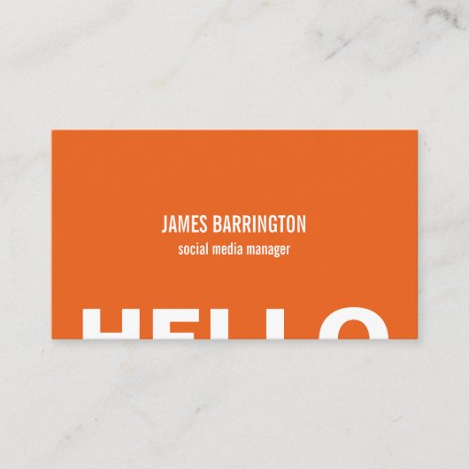 オレンジティール(緑がかった色)によって裂かれるこんにちは%PIPE%の名刺 名刺 (正面)