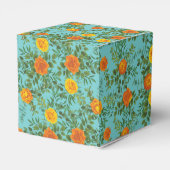 オレンジティール（緑がかった色）アクア牡丹&バラフローラ結婚ズ フェイバーボックス (裏面サイド)