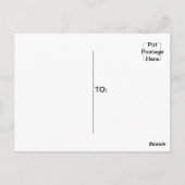 オレンジティール(緑がかった色)グリーンツリーズとモダン水玉模様 ポストカード (裏面)