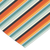 オレンジティール（緑がかった色） ストライプの ショートテーブルランナー (コーナー)