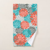 オレンジティール（緑がかった色） バスタオルセット (ハンドタオル)