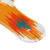 オレンジティール(緑がかった色)抽象芸術部族イカットダイヤモンドパターン カッティングボード (角)