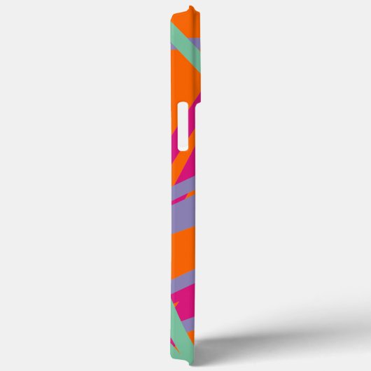 オレンジティール(緑がかった色)紫ピンクラインスクライブラスアートおもしろい Case-Mate iPhoneケース (裏面 / 右)