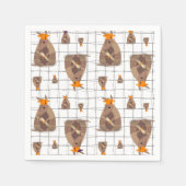 オレンジテキサス州卒業アルマジロ スタンダードカクテルナプキン (正面)