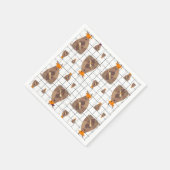 オレンジテキサス州卒業アルマジロ スタンダードカクテルナプキン (角)