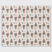 オレンジテキサス州卒業アルマジロ ラッピングペーパー (フラット)