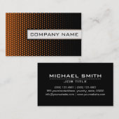 オレンジテクノドエレガントツモダンブラック 名刺 (正面/裏面)