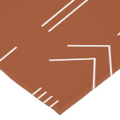 オレンジテラコッタゴージャス幾何学模様 ショートテーブルランナー (コーナー)