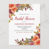 オレンジテラコッタフローラブライダルシャワー ポストカード (正面)
