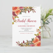 オレンジテラコッタフローラブライダルシャワー 招待状 (スタンド正面)