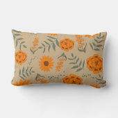 オレンジテラコッタフローラボホボタニカル ランバークッション (裏面)