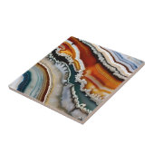 オレンジテラコッタホワイトブラックブルーアゲートゲード タイル (側面)