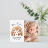 オレンジテラコッタボホレインボーベビーシャワー2写真 ポストカード (スタンド正面)