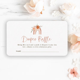 オレンジテラコッタボホ |レインボーオムツラッフル エンクロージャーカード