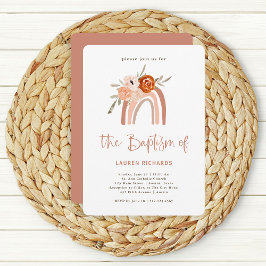 オレンジテラコッタボホ |レインボーバプテスマ 招待状