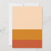 オレンジテラコッタモダンレトロ5x7 招待状 (裏面)