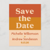 オレンジテラコッタモダンレトロ 案内ポストカード (正面)