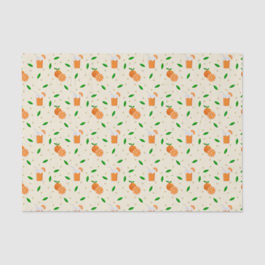 オレンジテーマの贈り物包装ティッシュペーパー 薄葉紙 (正面)