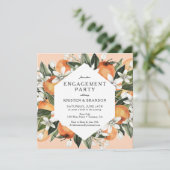 オレンジテーマシトラス婚約パーティ 招待状 (スタンド正面)