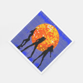 オレンジディスコボール スタンダードランチョンナプキン (角)